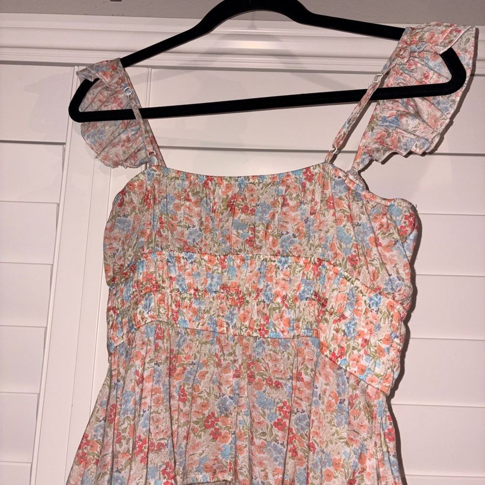 Floral Ruffle Strap Shirt - Picture 2 of 3